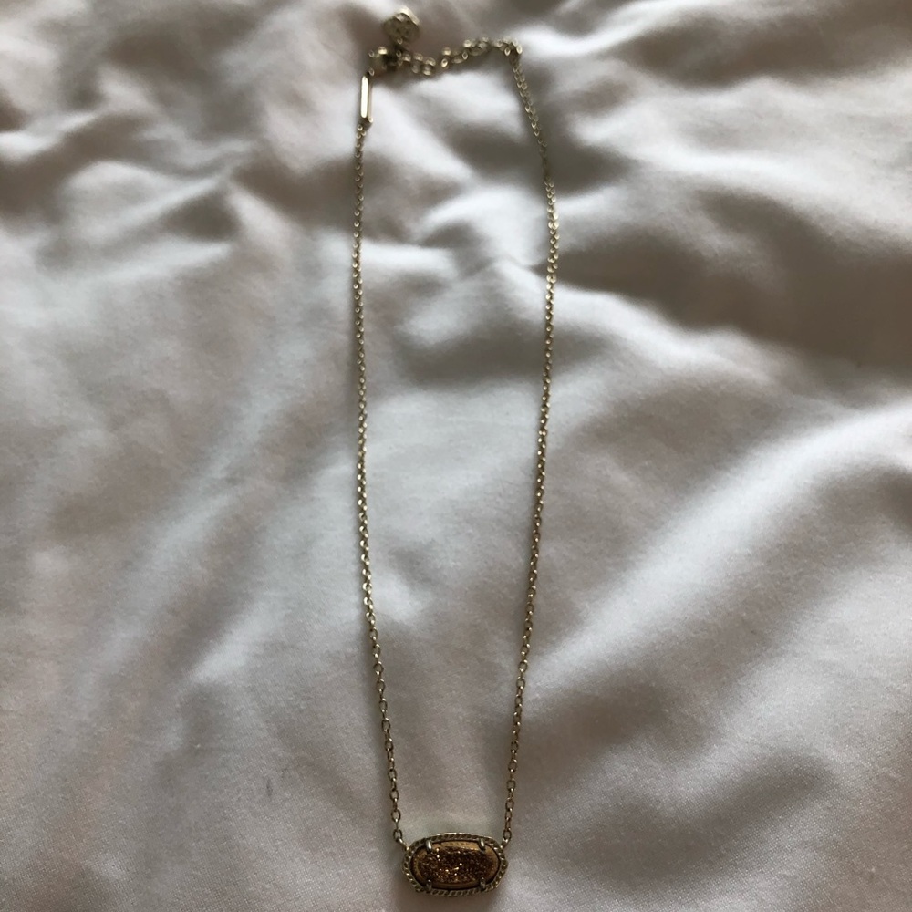 Kendra Scott Elisa Necklace in Gold Drusy